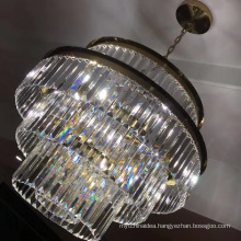 Modern Restaurant Fixture Round Drop Led Luxury Hanging Chandelier Ceiling Light